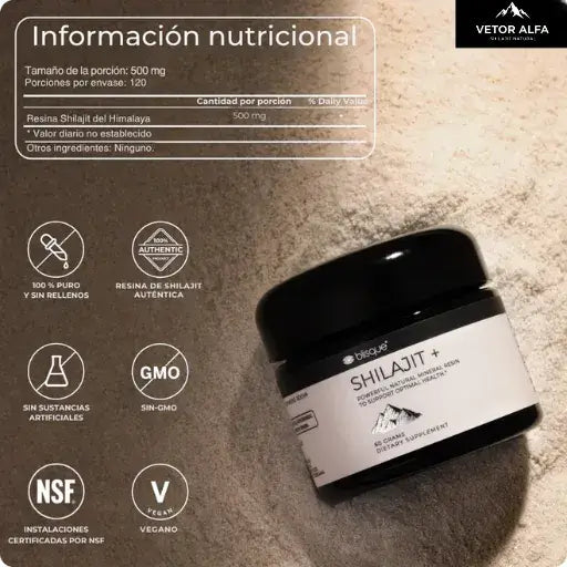 Shilajit Elite+ - Energía extrema